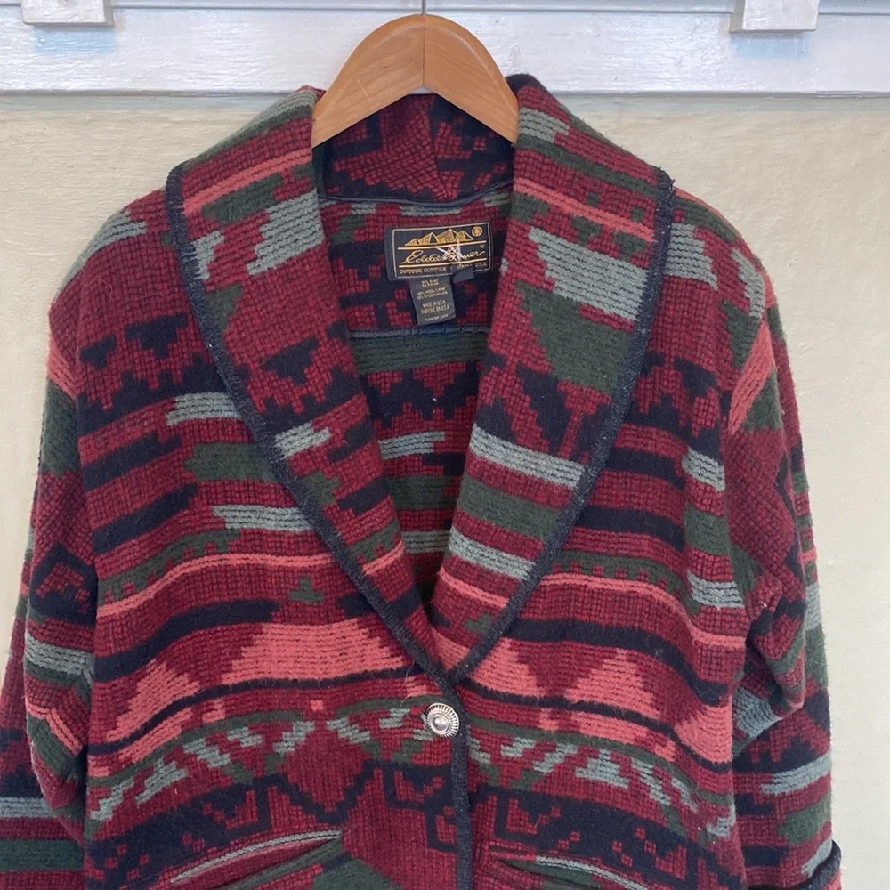 Vintage Eddie Bauer Wool Southwest Jacket Coat - Picture 2 of 6